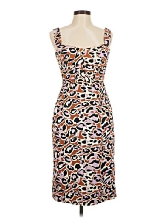 J. Crew Dresses & Skirts - J.Crew Stretch Faille Cocktail Sheath Dress 12  Adobe Orchid Leopard Party Event